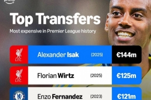 开云官方网站-英超历史转会费榜：利物浦今夏连签伊萨克、维尔茨，两度刷新纪录